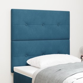 Cabecero LED Azul Oscuro 90 cm Terciopelo de , Cabeceros y pies de cama - Ref: Foro24-3338408, Precio: 86,90 €, Descuento: %
