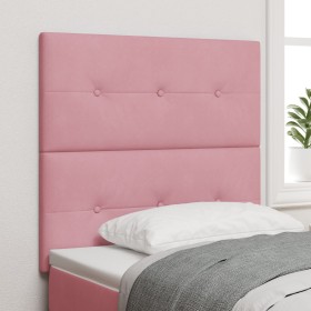 Cabezal LED Rosa 90 cm Terciopelo de , Cabeceros y pies de cama - Ref: Foro24-3338409, Precio: 86,90 €, Descuento: %