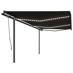 Toldo automático con LED y sensor de viento gris antracita 6x3m de vidaXL, Toldos - Ref: Foro24-3070214, Precio: 861,18 €, De...