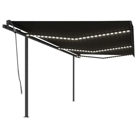 Automatic awning with LED and wind sensor anthracite gray 6x3m by vidaXL, Awnings - Ref: Foro24-3070214, Price: 861,08 €, Dis...