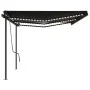 Automatic awning with LED and wind sensor anthracite gray 6x3m by vidaXL, Awnings - Ref: Foro24-3070214, Price: 861,08 €, Dis...