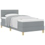 Cama con Base con Colchón Gris Claro 90x200 cm Tela von , Betten und Lattenroste - Ref: Foro24-3338811, Preis: 306,80 €, Raba...