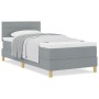 Cama con Base con Colchón Gris Claro 90x200 cm Tela von , Betten und Lattenroste - Ref: Foro24-3338811, Preis: 306,80 €, Raba...