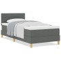 Cama con Resortes con Colchón Gris Oscuro 90x200 cm Tela von , Betten und Lattenroste - Ref: Foro24-3338812, Preis: 307,22 €,...