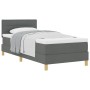 Cama Box Spring con Colchón Gris Oscuro 100x200 cm Tela by , Beds and slatted bases - Ref: Foro24-3338819, Price: 313,77 €, D...