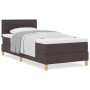 Cama con somier con colchón marrón oscuro 100x200 cm Tela by , Beds and slatted bases - Ref: Foro24-3338821, Price: 332,34 €,...