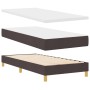 Cama con somier con colchón marrón oscuro 100x200 cm Tela by , Beds and slatted bases - Ref: Foro24-3338821, Price: 332,34 €,...