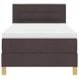 Cama con somier con colchón marrón oscuro 100x200 cm Tela by , Beds and slatted bases - Ref: Foro24-3338821, Price: 332,34 €,...