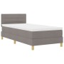 Cama con somier con colchón taupe 100x200 cm de tela by , Beds and slatted bases - Ref: Foro24-3338822, Price: 344,18 €, Disc...
