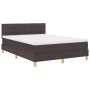 Cama con Somier con Colchón Marrón Oscuro 140x190 cm Tela by , Beds and slatted bases - Ref: Foro24-3338842, Price: 445,97 €,...