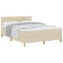 Cama con Box Spring y Colchón Crema 140x190 cm Tela von , Betten und Lattenroste - Ref: Foro24-3338844, Preis: 405,37 €, Raba...
