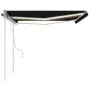 Manual retractable awning with LED anthracite gray 4x3.5 m by vidaXL, Awnings - Ref: Foro24-3070024, Price: 466,73 €, Discoun...