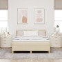 Cama con Box Spring y Colchón Crema 140x190 cm Tela von , Betten und Lattenroste - Ref: Foro24-3338844, Preis: 405,37 €, Raba...