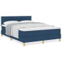 Cama con Somier con Colchón Azul 140x190 cm Tela von , Betten und Lattenroste - Ref: Foro24-3338845, Preis: 445,11 €, Rabatt: %