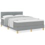 Cama Box Spring con Colchón Gris Claro 140x200 cm Tela by , Beds and slatted bases - Ref: Foro24-3338846, Price: 418,72 €, Di...