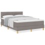 Cama con Resorte con Colchón Taupe 140x200 cm Tela von , Betten und Lattenroste - Ref: Foro24-3338850, Preis: 433,33 €, Rabat...