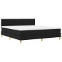 Cama Box Spring con Colchón Negra 180x200 cm Tela de , Camas y somieres - Ref: Foro24-3338862, Precio: 553,89 €, Descuento: %
