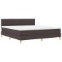 Cama con Base de Muelles con Colchón Marrón Oscuro 180x200 cm Tela von , Betten und Lattenroste - Ref: Foro24-3338863, Preis:...