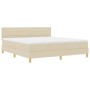 Cama con Box Spring con Colchón Crema 180x200 cm Tela by , Beds and slatted bases - Ref: Foro24-3338865, Price: 575,21 €, Dis...