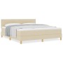 Cama con Box Spring con Colchón Crema 180x200 cm Tela by , Beds and slatted bases - Ref: Foro24-3338865, Price: 575,21 €, Dis...