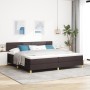 Cama con Box Spring con Colchón Marrón Oscuro 200x200 cm Tela von , Betten und Lattenroste - Ref: Foro24-3338870, Preis: 606,...
