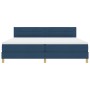 Cama Box Spring con Colchón Azul 200x200 cm Tela by , Beds and slatted bases - Ref: Foro24-3338873, Price: 618,93 €, Discount: %