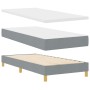 Cama Box Spring con colchón gris claro 90x200 cm tela by , Beds and slatted bases - Ref: Foro24-3338888, Price: 301,85 €, Dis...