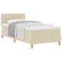 Cama con Somier y Colchón Crema 90x200 cm Tela by , Beds and slatted bases - Ref: Foro24-3338893, Price: 280,61 €, Discount: %