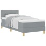 Cama con Somier con Colchón Gris Claro 100x200 cm Tela von , Betten und Lattenroste - Ref: Foro24-3338895, Preis: 317,21 €, R...