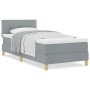 Cama con Somier con Colchón Gris Claro 100x200 cm Tela von , Betten und Lattenroste - Ref: Foro24-3338895, Preis: 317,21 €, R...