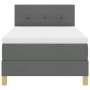 Cama con Box Spring y colchón gris oscuro 100x200 cm Tela by , Beds and slatted bases - Ref: Foro24-3338896, Price: 311,96 €,...