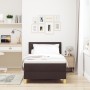 Cama con Box Spring con Colchón Marrón Oscuro 100x200 cm Tela by , Beds and slatted bases - Ref: Foro24-3338898, Price: 329,8...