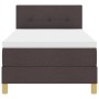 Cama con Box Spring con Colchón Marrón Oscuro 100x200 cm Tela by , Beds and slatted bases - Ref: Foro24-3338898, Price: 329,8...