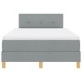 Cama con Base de Caja con Colchón Gris Claro 120x200 cm Tela by , Beds and slatted bases - Ref: Foro24-3338909, Price: 391,42...