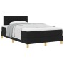 Cama con Box Spring con Colchón Negra 120x200 cm Tela by , Beds and slatted bases - Ref: Foro24-3338911, Price: 385,45 €, Dis...