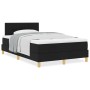 Cama con Box Spring con Colchón Negra 120x200 cm Tela by , Beds and slatted bases - Ref: Foro24-3338911, Price: 385,45 €, Dis...