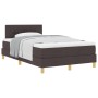 Cama con Somier con Colchón Marrón Oscuro 120x200 cm Tela de , Camas y somieres - Ref: Foro24-3338912, Precio: 375,41 €