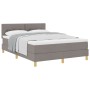 Cama con Box Spring con Colchón Taupe 140x190 cm Tela by , Beds and slatted bases - Ref: Foro24-3338920, Price: 435,71 €, Dis...