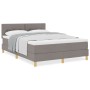 Cama con Box Spring con Colchón Taupe 140x190 cm Tela by , Beds and slatted bases - Ref: Foro24-3338920, Price: 435,71 €, Dis...