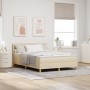 Cama con Base Tapizada con Colchón Crema 140x190 cm Tela by , Beds and slatted bases - Ref: Foro24-3338921, Price: 403,60 €, ...