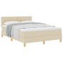 Cama con Base Tapizada con Colchón Crema 140x190 cm Tela by , Beds and slatted bases - Ref: Foro24-3338921, Price: 403,60 €, ...