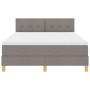 Cama con Box Spring con Colchón Taupe 140x190 cm Tela by , Beds and slatted bases - Ref: Foro24-3338920, Price: 435,71 €, Dis...