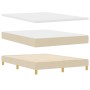 Cama con Base Tapizada con Colchón Crema 140x190 cm Tela by , Beds and slatted bases - Ref: Foro24-3338921, Price: 403,60 €, ...