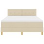 Cama con Base Tapizada con Colchón Crema 140x190 cm Tela by , Beds and slatted bases - Ref: Foro24-3338921, Price: 403,60 €, ...