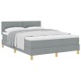 Cama con somier con colchón Gris claro 140x200 cm Tela de , Camas y somieres - Ref: Foro24-3338923, Precio: 416,93 €, Descuen...
