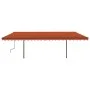 Toldo automático LED sensor de viento naranja y marrón 6x3 m by vidaXL, Awnings - Ref: Foro24-3070215, Price: 853,75 €, Disco...