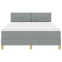 Cama con somier con colchón Gris claro 140x200 cm Tela de , Camas y somieres - Ref: Foro24-3338923, Precio: 416,93 €, Descuen...