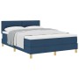 Cama Base Tapizada con Colchón Azul 140x200 cm Tela by , Beds and slatted bases - Ref: Foro24-3338929, Price: 448,96 €, Disco...