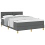 Cama con somier con colchón gris oscuro 160x200 cm tela von , Betten und Lattenroste - Ref: Foro24-3338931, Preis: 501,68 €, ...