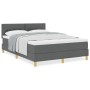 Cama con somier con colchón gris oscuro 160x200 cm tela von , Betten und Lattenroste - Ref: Foro24-3338931, Preis: 501,68 €, ...